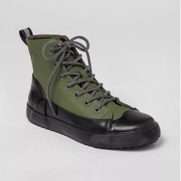 Hunter Unisex Adult Size 6 Green Dipped Canvas High Top Sneakers main image 8